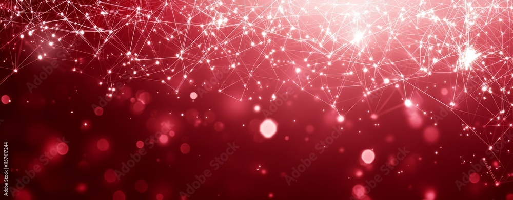 Aufkleber futuristic modern illustration showcasing a wireframe background enhanced with a plexus effect.