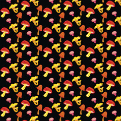 seamless pattern with mashroom