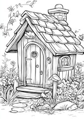 Dog House Coloring Pages