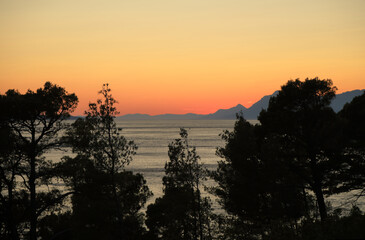 Fototapeta premium Sundown vor Brac