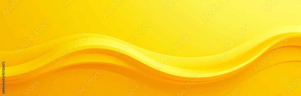 Aufkleber Smooth Abstract Lines Create A Beautiful Yellow Background, An Effect Generated By Artificial Intelligence In Ai Art. 00003