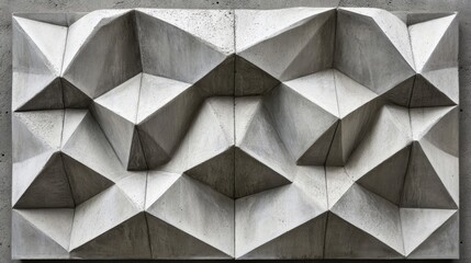 Geometric textured concrete mold for architectural design and ventilation solutions in modern construction