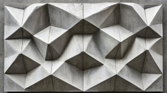 Geometric textured concrete mold for architectural design and ventilation solutions in modern construction