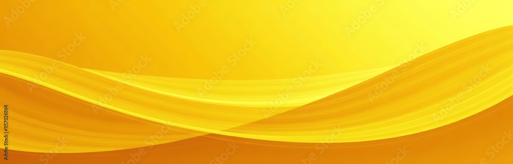 Aufkleber Smooth Abstract Lines Create A Beautiful Yellow Background, An Effect Generated By Artificial Intelligence In Ai Art. 00001