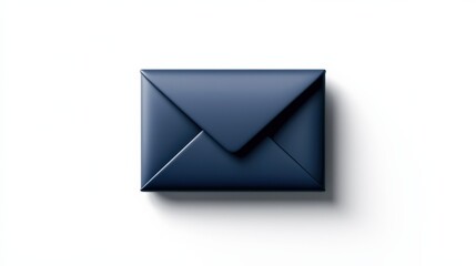 A simple envelope icon in navy blue with a transparent background