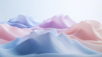 Obraz premium Colorful soft waves in pastel shades of beauty.