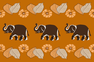 elephants pattern, mandala
Beautiful Thailand,thai pattern,seamless,Traditional,ethnic,fabric pattern for textiles,rugs, wallpaper,clothing, sarong,batik,wrap,embroidery,print,background,cover, illust