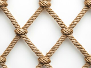 Elegant and Creative Rope Arrangements Forming Tight Patterns Against a Simple Background
