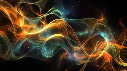 Obraz premium Abstract colorful smoke wave background
