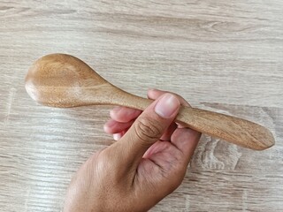 wooden spoon on the table