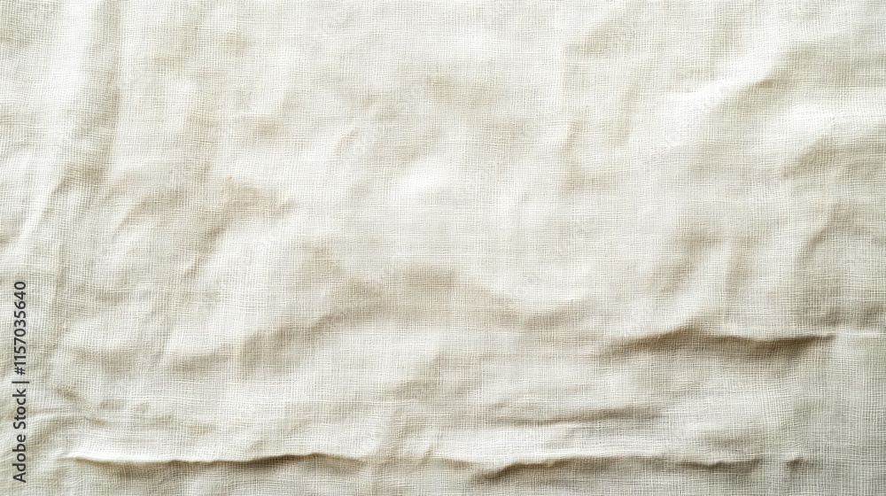 Poster textured white fabric background offering ample negative space ideal for creative design and adverti