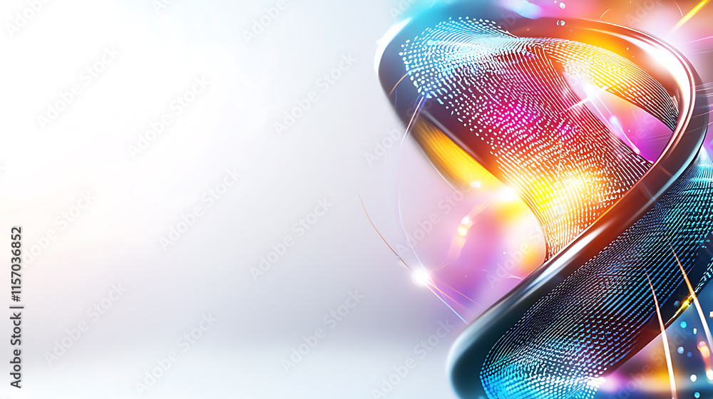 Poster dynamic light patterns create vibrant visuals in abstract graphic design futuristic digital environm