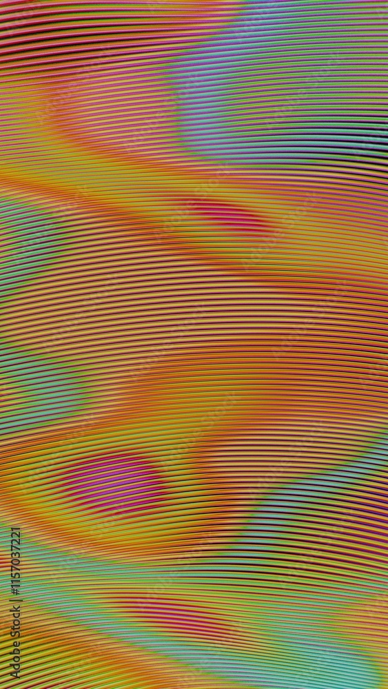 Poster Abstract Multicolored Waves with Subtle Gradient Lines