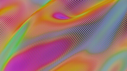 Obraz premium Abstract Gradient Lines with Vibrant Multicolored Waves
