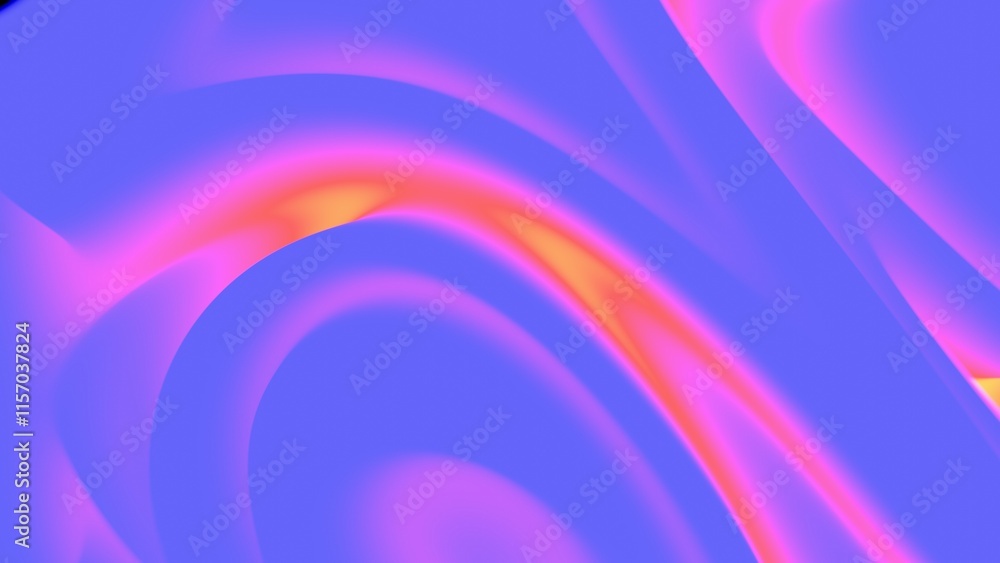 Aufkleber vibrant abstract gradient with soft rainbow curves