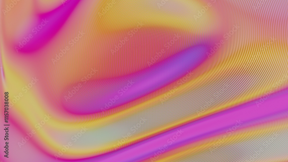 Poster abstract vibrant lines with gradient curves