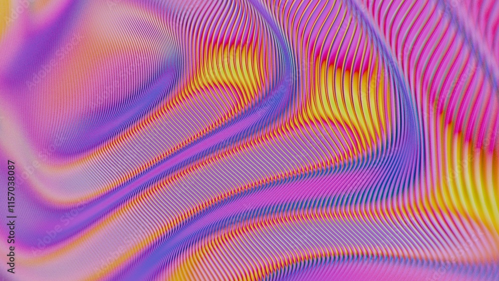 Poster abstract colorful waves with gradient vibrancy