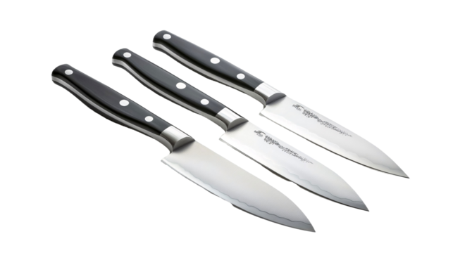 Chopping Knife Set for Precise Cutting - Isolated on White Background