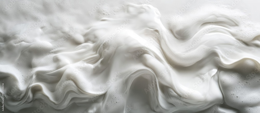 Leinwandbilder Dynamic close-up of white sea foam waves exhibiting intricate patterns and textures, captured in high-speed photography.