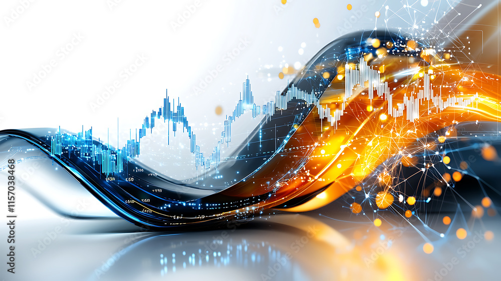 Poster data visualization techniques digital space infographic design modern technology abstract view insig