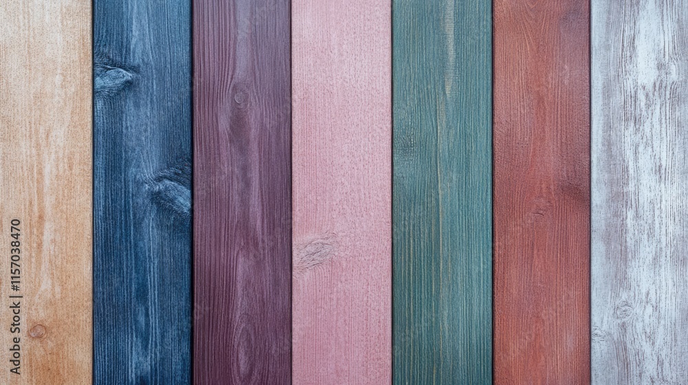 Poster vintage wood panel background with a variety of muted colors showcasing unique textures and rustic c