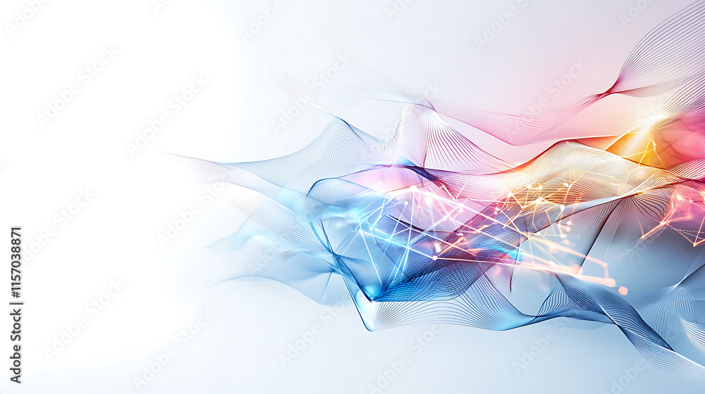 Poster dynamic color wave abstract art digital design visual effects studio environment creative concept ex