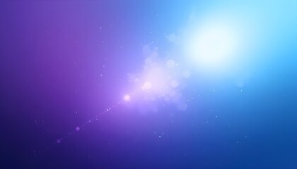 Obraz premium A digital abstract background with a bright white sun in a blue and purple sky with white specks, a gradient from light to dark, and a smooth, soft, and dreamy look.