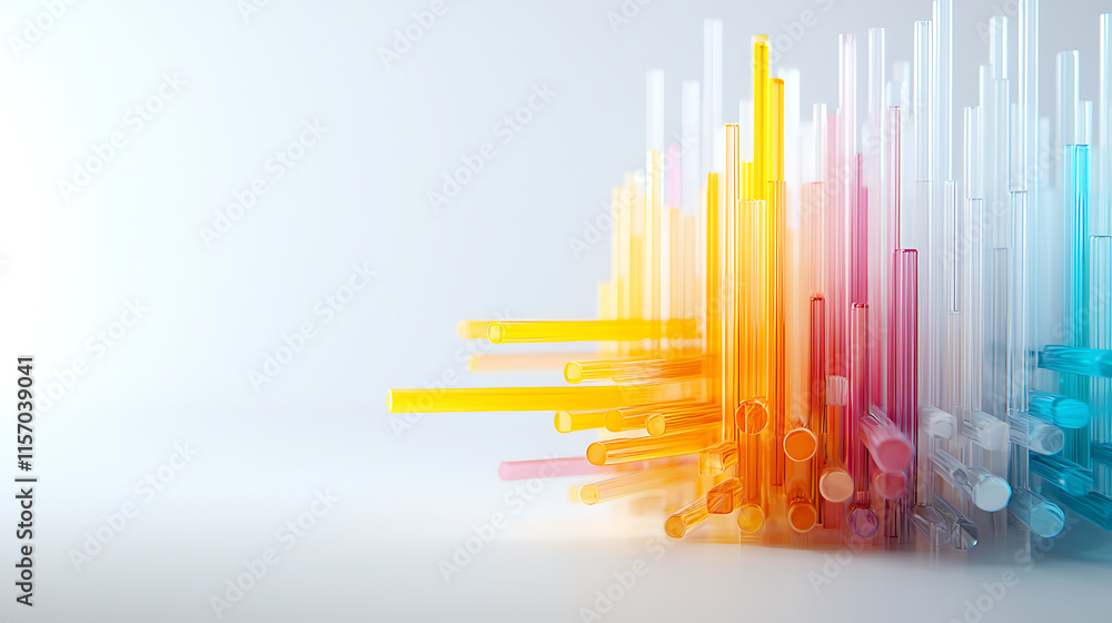 Poster colorful abstract graph representation studio digital art minimalist perspective visual data insight