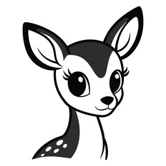 Cute Baby Animals Heads Vector Line Art Illustration, Adorable Minimalist Designs.