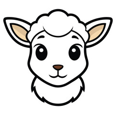 Cute Baby Animals Heads Vector Line Art Illustration, Adorable Minimalist Designs.