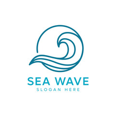 Wave logo vector