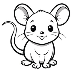 Cute Baby Animals Heads Vector Line Art Illustration, Adorable Minimalist Designs.