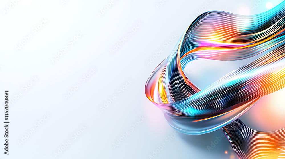 Poster dynamic abstract wave design digital space graphic art futuristic environment close-up view visual c
