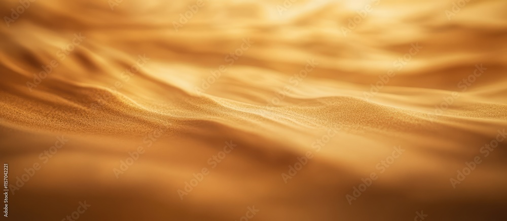 Poster golden sand waves with warm hues creating a serene beach background ideal for relaxation and paradis