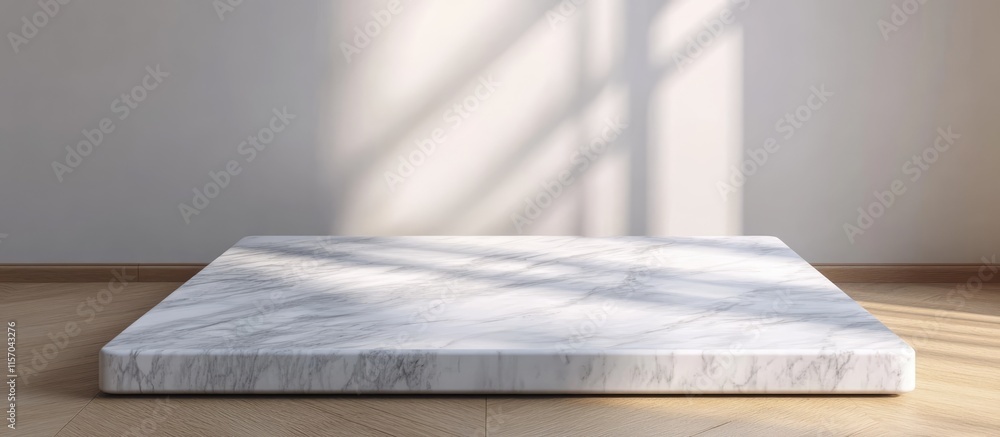 Aufkleber elegant white marble table top with refined texture and smooth finish perfect for food display and p