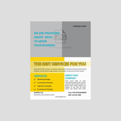 Corporate business flyer design template, modern business flyer design template print of a4 size