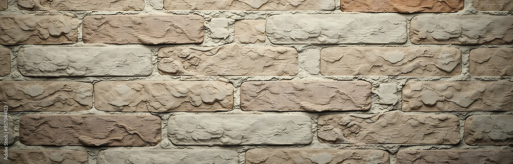 Aufkleber rustic stone wall texture background features a distressed old wooden look with ample copy space for