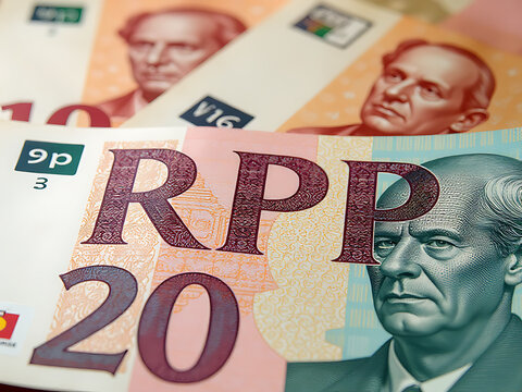 Rpp Inscription Is A Shortcut For The Monetary Policy Council Made Of Polish Banknotes In Various Forms. 00001