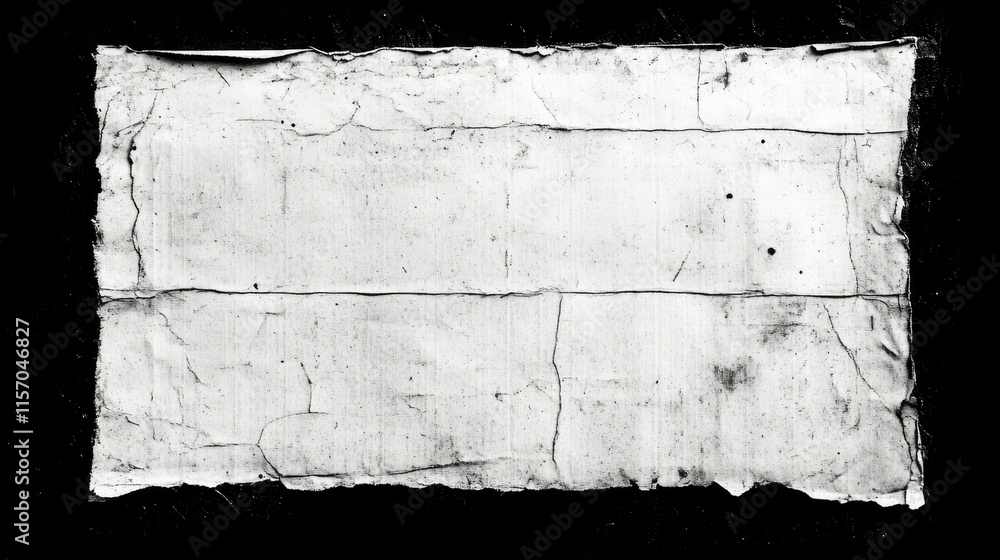Aufkleber Vintage distressed paper texture with grunge effect for design projects and artistic backgrounds. Ideal for creating a rustic, aged look.