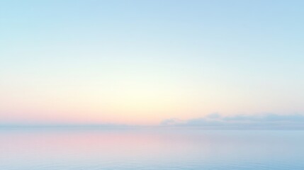 Fototapeta premium Serene ocean view with soft pastel colors