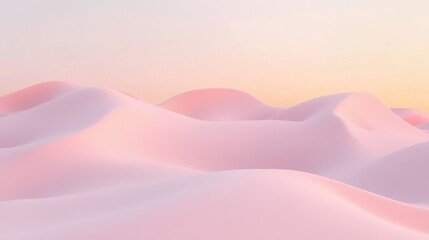 Serene pastel landscape with gentle undulations.