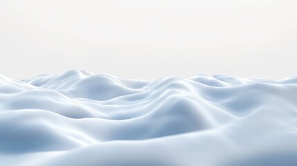 Smooth white waves under bright sky, serene view.