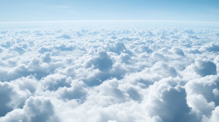 Naklejka premium Soft clouds under a bright blue sky.