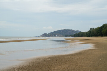 Picture of the beach of Suan Son Pradipat, Hua Hin District, Prachuap Khiri Khan Province, Thailand, taken on 8 June 2023.