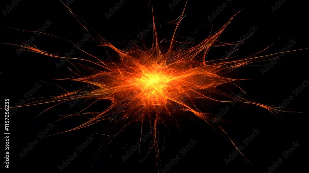 Poster explosive energy burst abstract visualization digital art dark background dynamic viewpoint power co