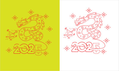 Happy Chinese new year 2025 symbol cute vector image