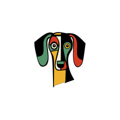 Dog colorful logo design