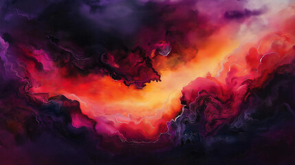 Fototapeta premium Dreamy Gradient Hills in Shades of Purple and Orange background