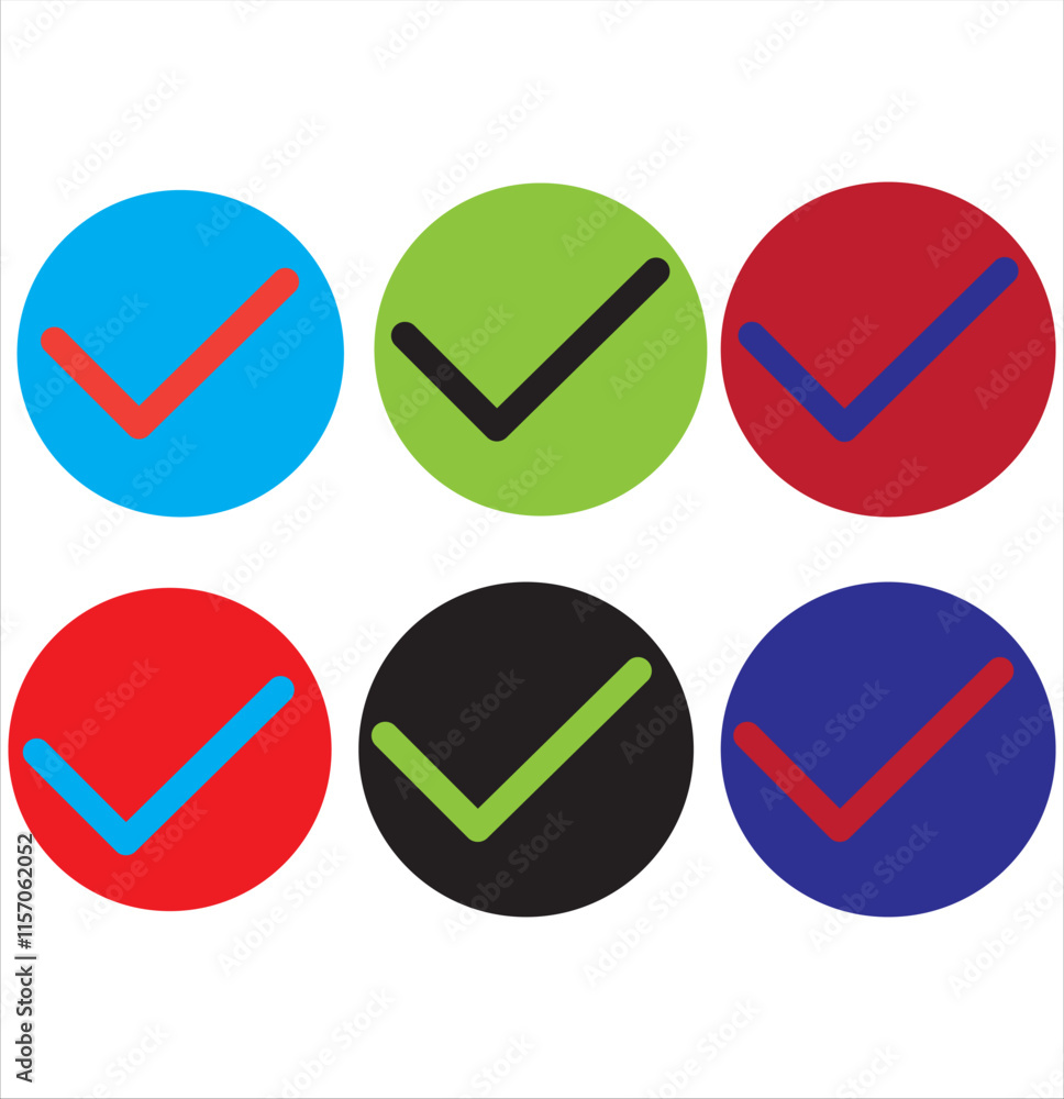 Poster verified check mark tick. approved check mark icon. verified badge in blue. approve check mark tick.