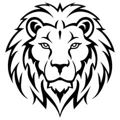 Obraz premium Lion Head Silhouette, Lion Logo